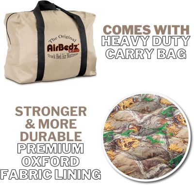 Image showing  12 in. Full/Queen AirBedz Truck Bed Air Mattress with Built in Pump/Battery, Mid Size 5-5.5 ft. Bed