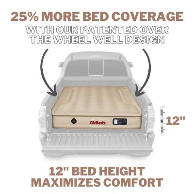 Image showing  Airbedz Truck Bed Air Mattress with Built in Pump/ Rechargeable Battery, Full Size 6-6.5 ft. Bed, Tan