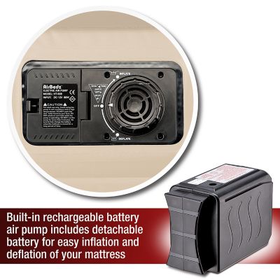 Image showing  Airbedz Truck Bed Air Mattress with Built in Pump/ Rechargeable Battery, Full Size 6-6.5 ft. Bed, Tan