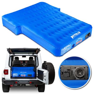 Pittman Outdoors 10 in. Full AirBedz Jeep, SUV and Crossover Air Mattress with Built-in Pump and Rechargeable Battery, Blue