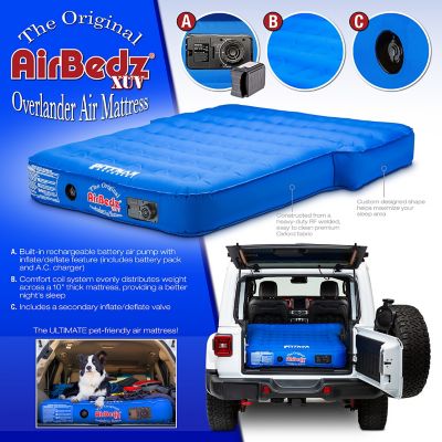 Image showing  Airbedz SUV Jeep, Suv & Crossover Air Mattress with Built in Pump and Rechargeable Battery, Blue