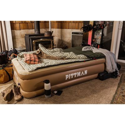 Image showing  18 in. Twin Double High Home Air Mattress with Built-in Electric Pump