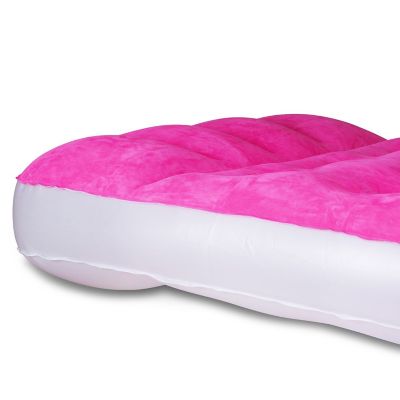 Image showing  9 in. Twin Kids' Home Air Mattress with Travel Backpack and Electric Air Pump, Pink