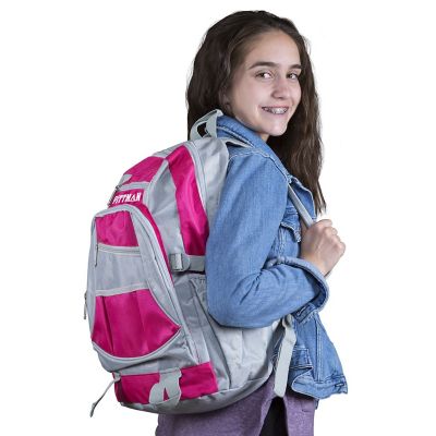 Image showing 7 th Pittman Outdoors 9 in. Twin Kids' Home Air Mattress with Travel Backpack and Electric Air Pump, Pink