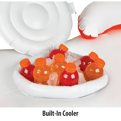 Image showing  River Drifter Inflatable Float for Water, with ice chest, 2 persons