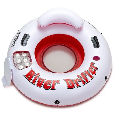 Image showing  River Drifter Inflatable Float for Water, with ice chest, 1 person