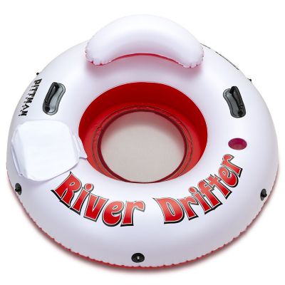 Image showing  River Drifter Inflatable Float for Water, with ice chest, 1 person
