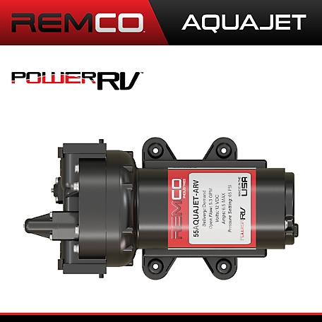 Remco Power RV Aquajet Series, Variable Speed, 5.3 GPM, 65PSI, 12