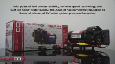 Image showing  Power RV Aquajet Series Ultimate Fresh Water Pump, Variable Speed, 5.3 GPM, 65 PSI, 12V, On Demand