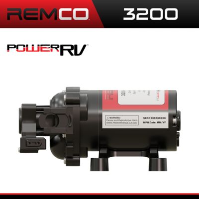 Image showing  Power RV 3200 Series, 3.2 GPM, 45 PSI, 12 VDC, On Demand, RV Fresh Water pumps, Fittings and Filter Included