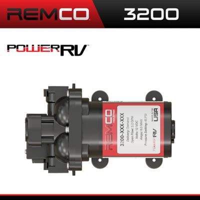 Image showing  Power RV 3200 Series, 3.2 GPM, 45 PSI, 12 VDC, On Demand, RV Fresh Water pumps, Fittings and Filter Included