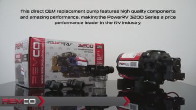Image showing  Power RV 3200 Series, 3.2 GPM, 45 PSI, 12 VDC, On Demand, RV Fresh Water pumps, Fittings and Filter Included