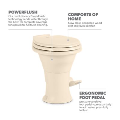 Image showing  310 Series High Profile Toilet with 18 Inch Seat Height, Slow Close Seat, Bone, 302310083