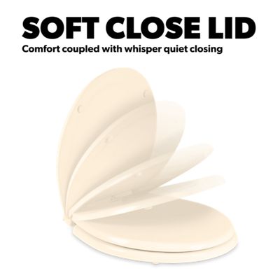 Image showing  310 Series High Profile Toilet with 18 Inch Seat Height, Slow Close Seat, Bone, 302310083