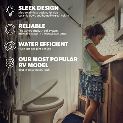 Image showing  310 Series High Profile Toilet with 18 Inch Seat Height, Slow Close Seat, Bone, 302310083