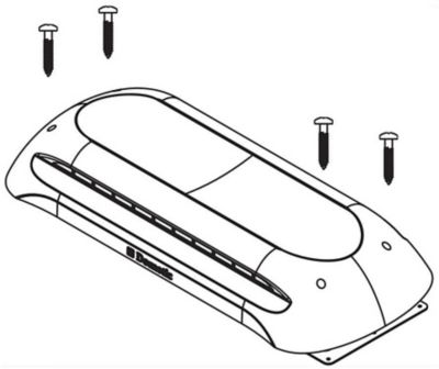 Dometic Refrigerator Exhaust Roof Vent for use with Dometic Refrigerator, Rectangular Black Plastic, 3311236.024