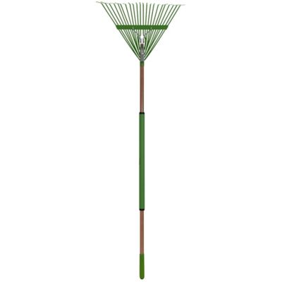 Ames 54 in. 22-Tine Hardwood/Steel Handle Steel Leaf Rake, 20201033