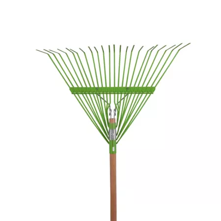 Ames 21.6 in 22 Tooth Plastic Leaf Rake with 54 in Hardwood/Steel Handle Steel Rakes & Forks