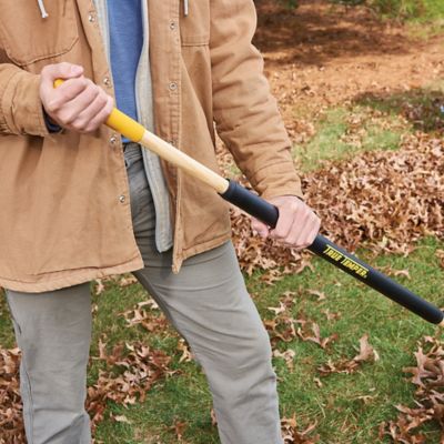 Image showing 6 th True Temper 30 in. Plastic Clog-Free Tine Leaf Rake with 48 in. Hardwood/Steel Handle, For Leaves, Grass, Twigs and More