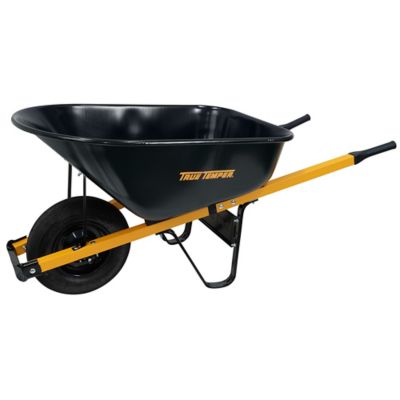 True Temper 6 cu. ft. Barrow in a Box Steel Wheelbarrow with Steel Handles