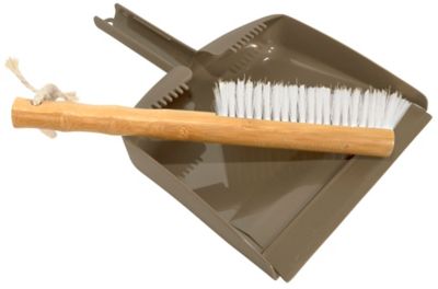 Harper Live.Love.Clean. 11.85 in. Bamboo Counter Brush and Dustpan Set for Small Debris