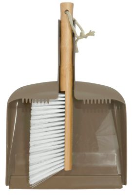 Image showing  Live.Love.Clean. 11.85 in. Bamboo Counter Brush and Dustpan Set for Small Debris