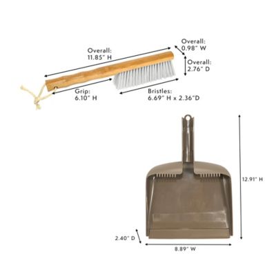 Image showing 5 th Harper Live.Love.Clean. 11.85 in. Bamboo Counter Brush and Dustpan Set for Small Debris