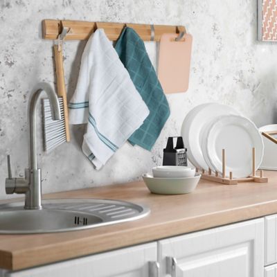 Image showing 8 th Harper Live.Love.Clean. 11.85 in. Bamboo Counter Brush and Dustpan Set for Small Debris