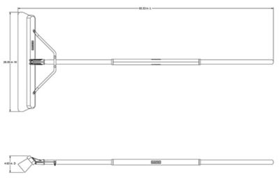 Image showing  24 in. Premium Indoor Hardwood/Steel Handle Push Broom for Sand, Saw Dust, Wood Shavings and Pet Hair