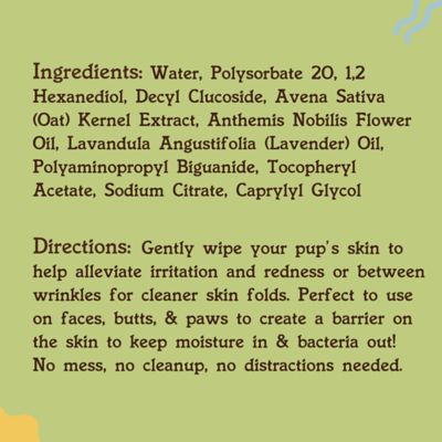 Image showing 6 th Natural Dog Company Skin Soother Wipes for Dogs, 50 ct.