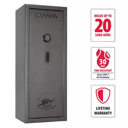 Canon 20 Long Gun 8.18 cu Convertible safe with electronic lock 30 mi Fire classification Gun Safes