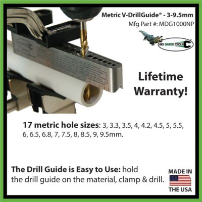 Image showing 7 th Big Gator Tools Metric V-DrillGuide, 3-9.5 mm