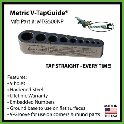 Image showing 5 th Big Gator Tools Metric V-Tapguide, MTG500NP