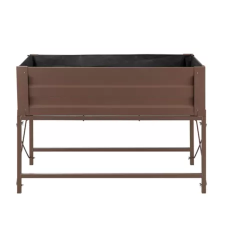 GroundWork 7.5 cu Raised garden bed with liner and support 46 in x 24 in x 32 in. Planters