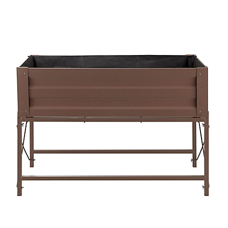 GroundWork Raised Garden Bed with Liner and Stand, 46 x 24 x 32in.