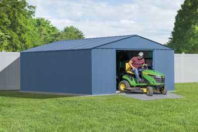Image showing  14 ft. x 17 ft. Classic Metal Shed, Blue Grey