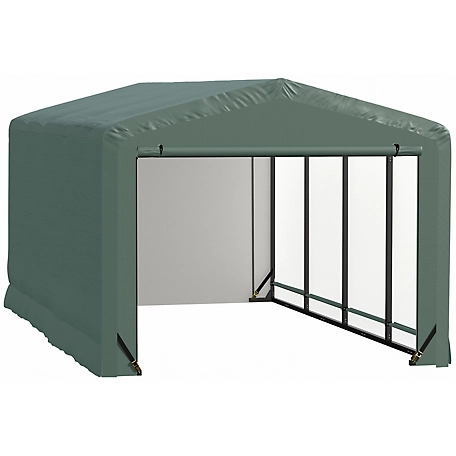 ShelterLogic Sheltertube Wind and Snow-Load Rated Garage, 10 x 18 x8 Green