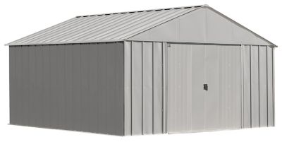 Arrow Classic Metal Shed, 12 x 12, Flute Grey