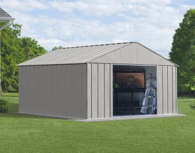 Image showing  12 ft. x 12 ft. Classic Metal Shed, Flute Grey