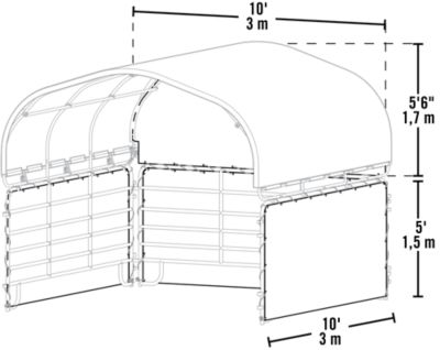 Image showing  10 ft. x 10 ft. Enclosure Kit for Corral Shelter, Green, Corral Shelter and Panels Not Included