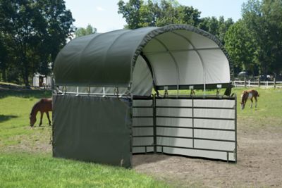 Image showing 7 th ShelterLogic 10 ft. x 10 ft. Enclosure Kit for Corral Shelter, Green, Corral Shelter and Panels Not Included