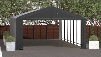 Image showing  Sheltertube Wind and Snow-Load Rated Garage, 20 x 32 x 10 Gray