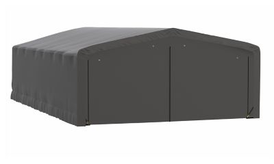 Image showing 7 th ShelterLogic Sheltertube Wind and Snow-Load Rated Garage, 20 x 32 x 10 Gray