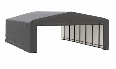 Image showing 8 th ShelterLogic Sheltertube Wind and Snow-Load Rated Garage, 20 x 32 x 10 Gray