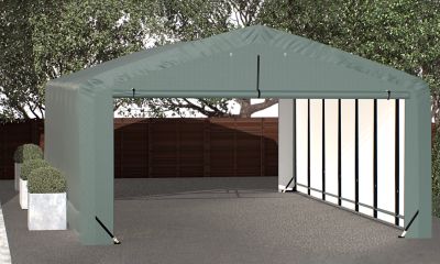 Image showing  Sheltertube Wind and Snow-Load Rated Garage, 20 x 32 x 12 Green