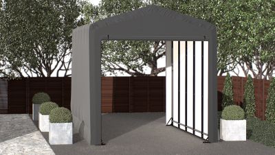 Image showing  Sheltertube Wind and Snow-Load Rated Garage, 14 x 23 x 16 Gray