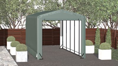 Image showing  10 ft. x 23 ft. x 10 ft. Sheltertube Wind and Snow-Load Rated Garage, Green