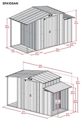 Image showing  3-in-1 Steel Utility Shed