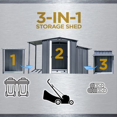 Image showing  3-in-1 Steel Utility Shed