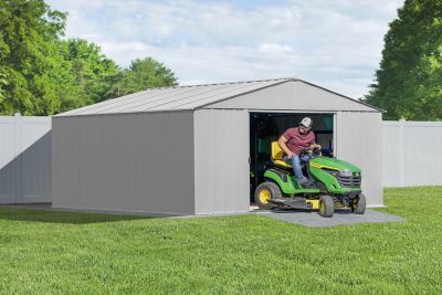 Image showing  14 ft. x 14 ft. Classic Metal Shed, Flute Grey